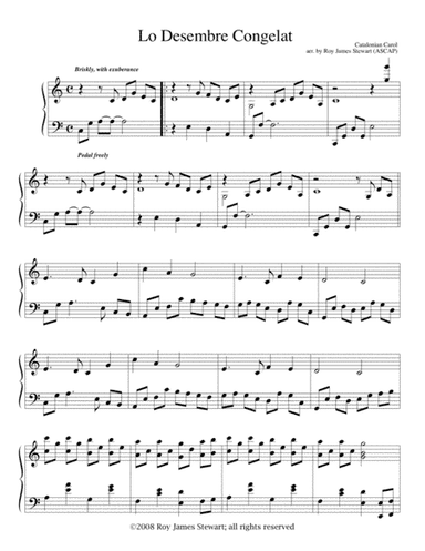 Lo Decembre Congelat (Cold December Flies) (arr. Roy James Stewart)
