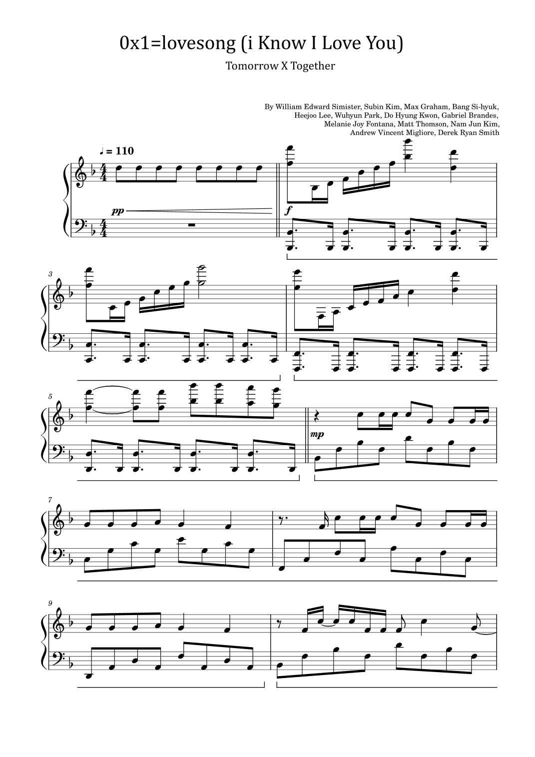 0x1=lovesong I Know I Love You (feat. Seori) (arr. poon)