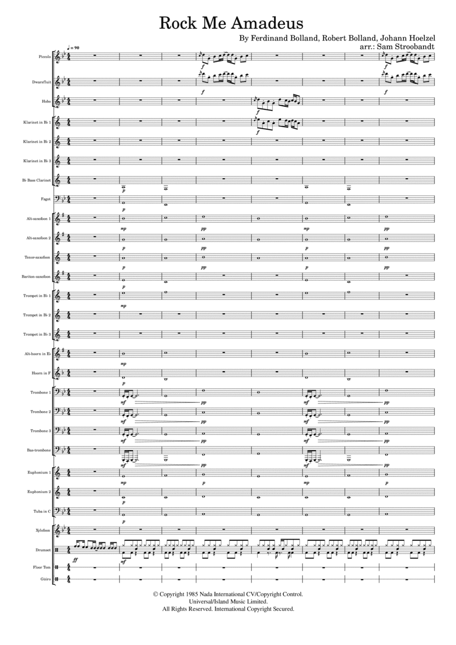 Rock Me Amadeus (arr. Sam Stroobandt)