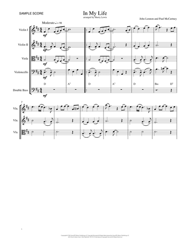 In My Life (arr. Sherry Lewis)