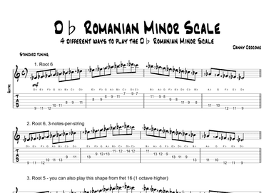 Db Romanian Minor Scale (4 Ways to Play)