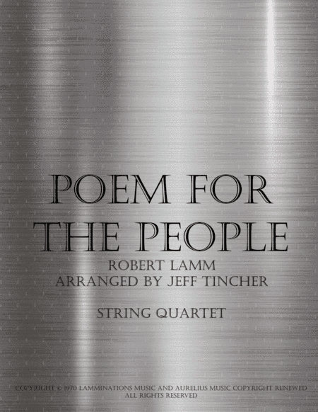 Poem For The People (arr. Jeff Tincher)
