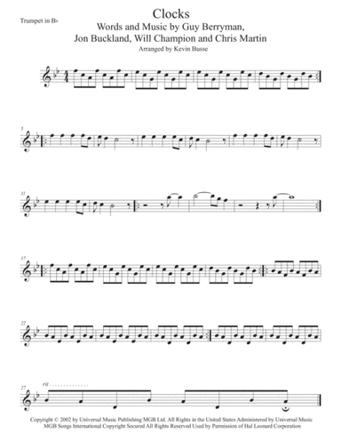 Clocks (arr. Kevin Busse)