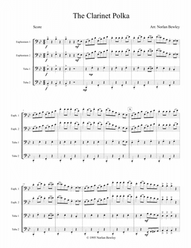 Clarinet Polka - Tuba/Euphonium Quartet (arr. Norlan Bewley)