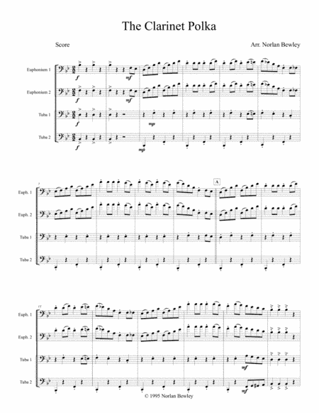 Clarinet Polka - Tuba/Euphonium Quartet (arr. Norlan Bewley)