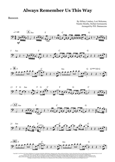 Always Remember Us This Way (arr. P.H. Damasceno)