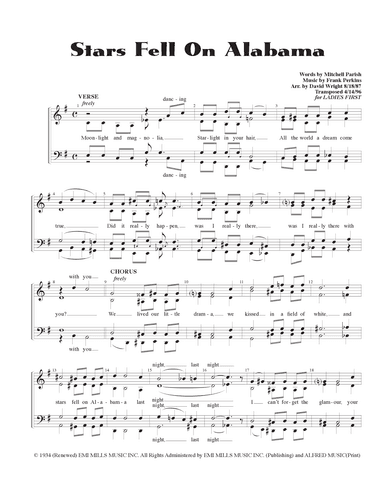 Stars Fell On Alabama (arr. David Wright)