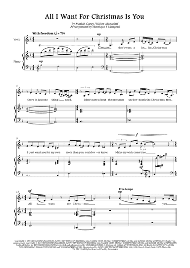 All I Want For Christmas Is You (arr. Henrique F Mangoni)