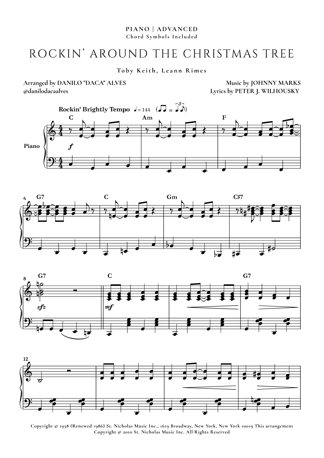 Rockin' Around The Christmas Tree (arr. Danilo "Daca" Alves)
