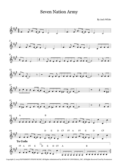 Seven Nation Army (arr. Fernanda Moura)