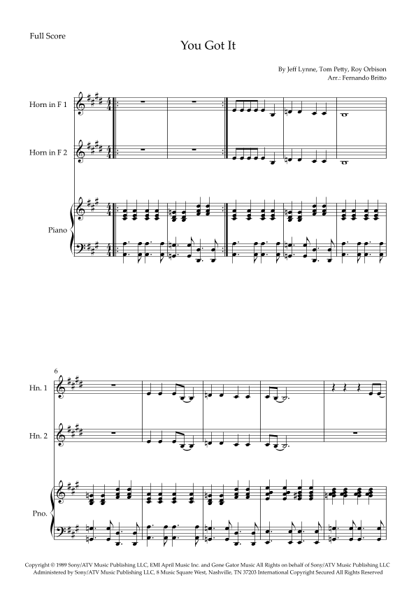 You Got It (arr. Fernando Britto)