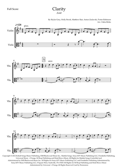 Clarity (arr. Fabio Britto)