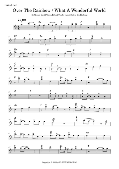 Somewhere Over The Rainbow/what A Wonderful World (arr. Fabio Eduardo de Oliveira)