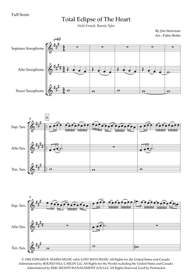 Total Eclipse Of The Heart (arr. Fabio Britto)