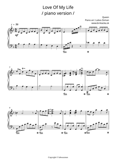 Love Of My Life (arr. Lubos Zeman)