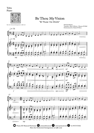 Be Thou My Vision - "Bí Thusa 'mo Shúile" - Easy Tuba and Piano (arr. Daniel H Rosa)