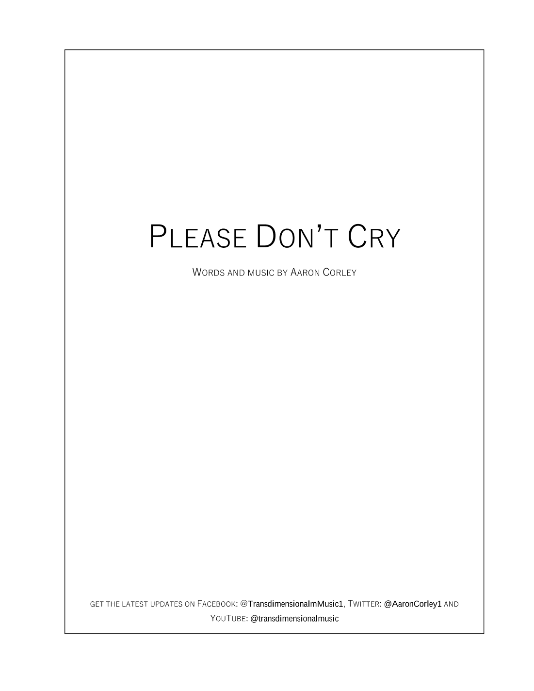 Please Don't Cry