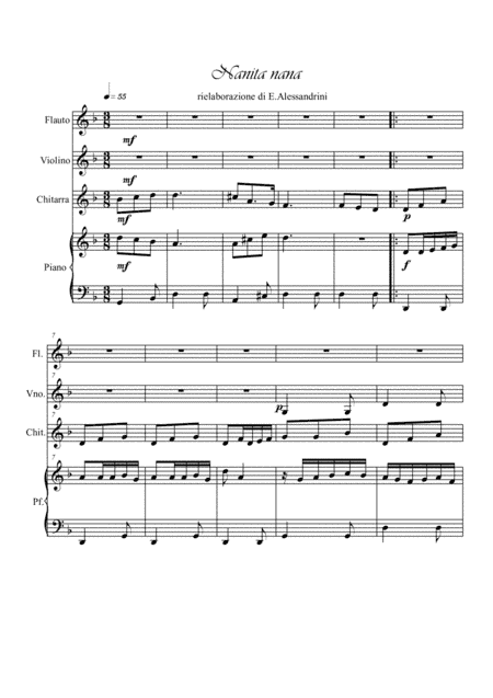 Nanita Nana quartet (arr. Ester Alessandrini)