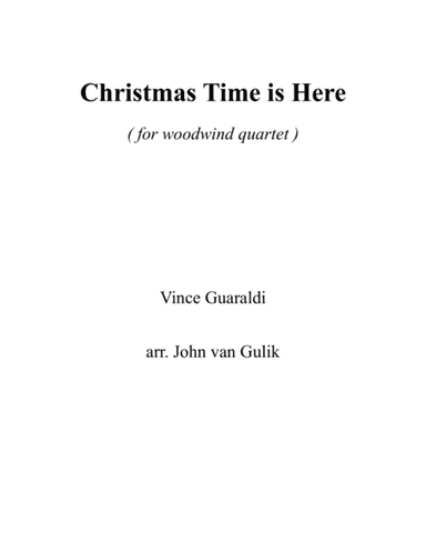 Christmas Time Is Here (arr. John van Gulik)