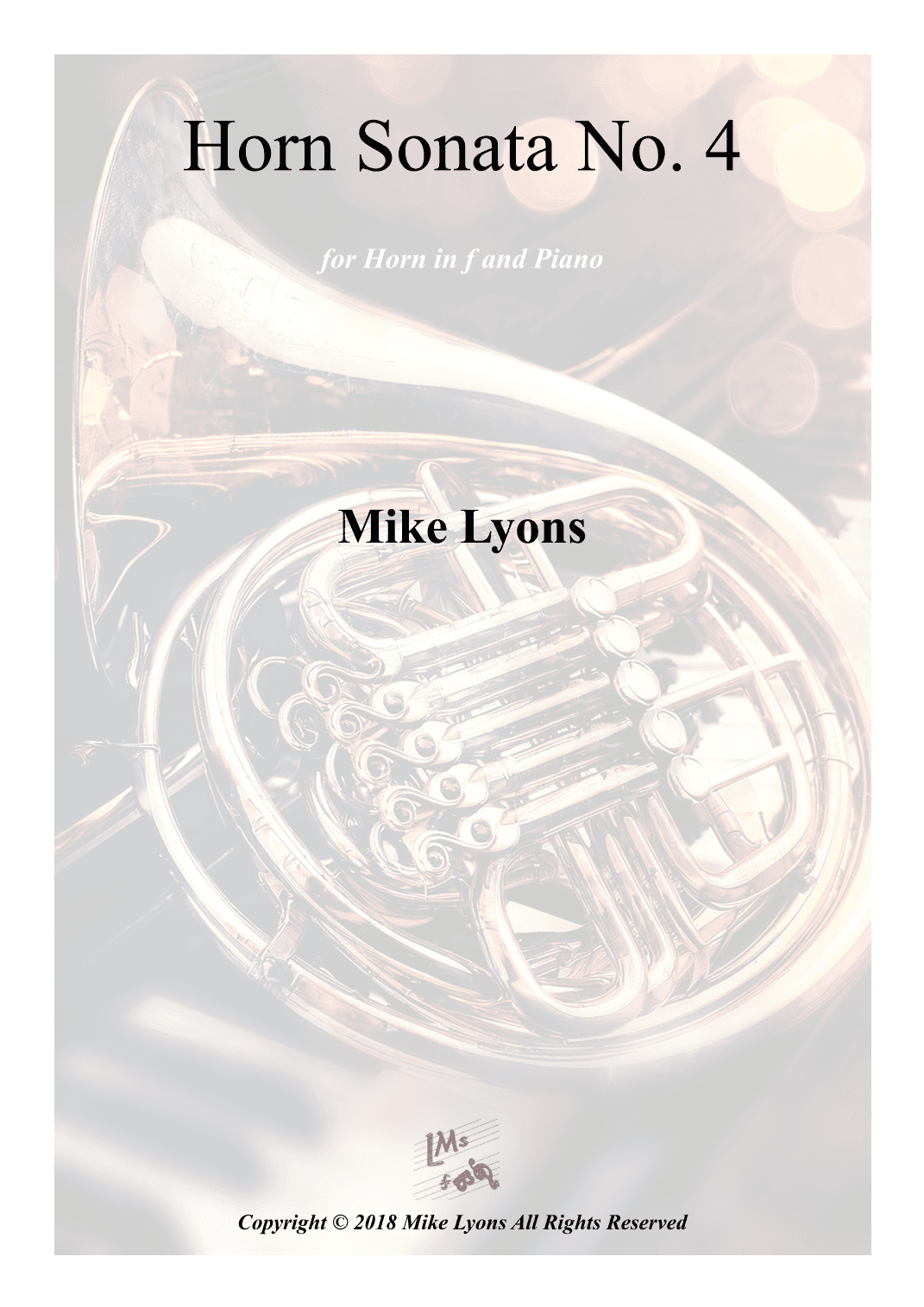 Horn Sonata No. 4 - 2nd. Movement - French Horn and Piano