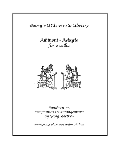 Albinoni Adagio - For 2 Cellos (arr. Georg Mertens)