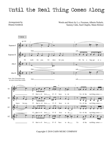 Until The Real Thing Comes Along (arr. Dianne Goldrick)