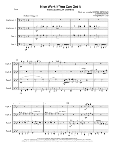 Nice Work If You Can Get It from A DAMSEL IN DISTRESS (arr. Art Leiby)