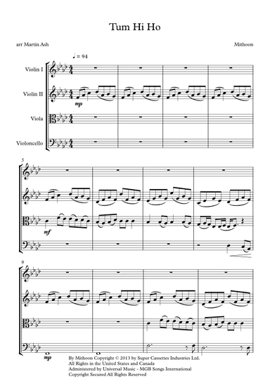 Tum Hi Ho (arr. Martin Ash)