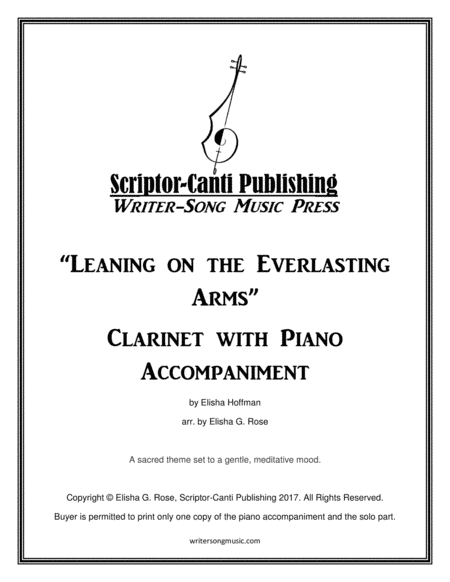 Leaning on the Everlasting Arms - Clarinet (arr. Elisha G. Rose)