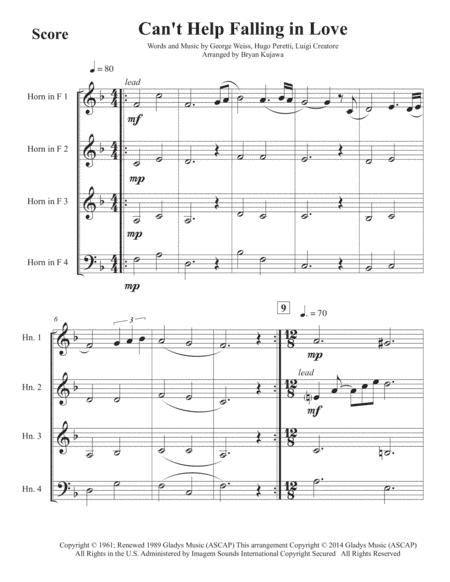 Can't Help Falling In Love (arr. Bryan Kujawa)