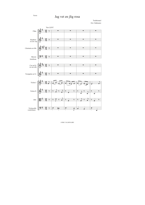 Jag vet en jlig rosa (arr. Eric Valdenaire)