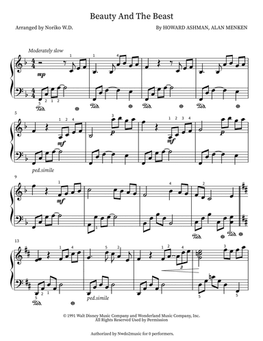 Beauty And The Beast (arr. Noriko W.D.)
