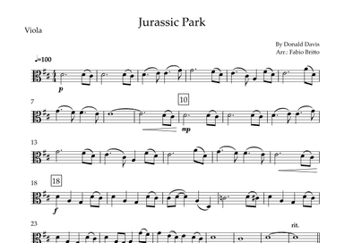 Jurassic Park Iii (arr. Fabio Britto)