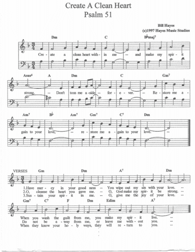 Create A Clean Heart