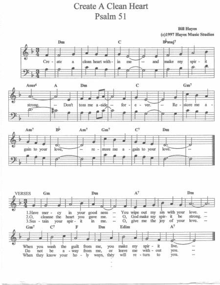 Create A Clean Heart