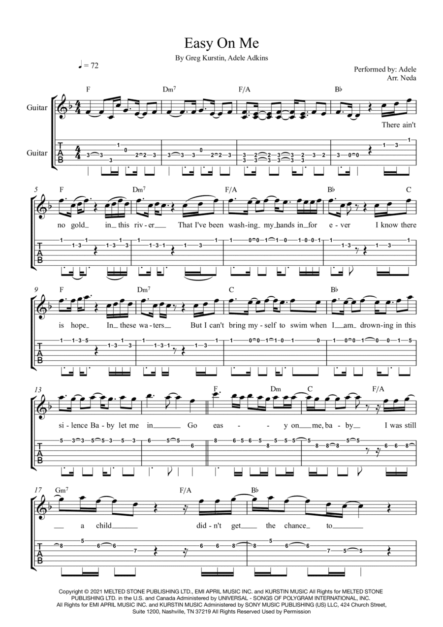 Easy On Me (arr. Neda)