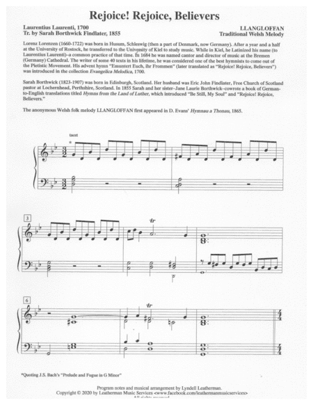 Rejoice! Rejoice, Believers (arr. Lyndell Leatherman)