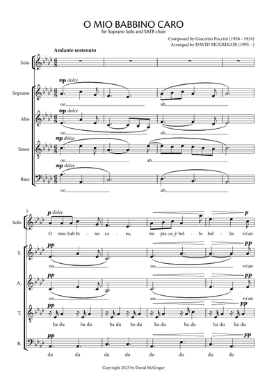 O Mio Babbino Caro (arr. David McGregor)