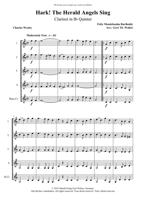 Hark! The Herald Angels Sing (arr. Gert Th. Walter)