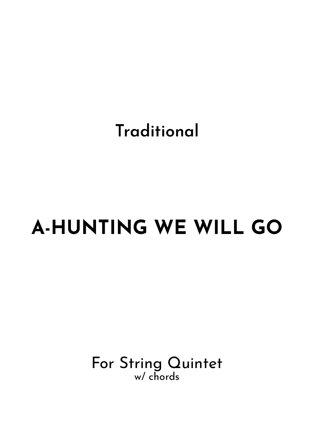 A-Hunting We Will Go (arr. Jireh J.)