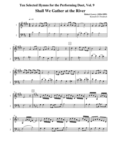 Ten Selected Hymns for the Performing Duet, Vol. 9 - trumpet and trombone (euphonium) (arr. Kenneth D. Friedrich)