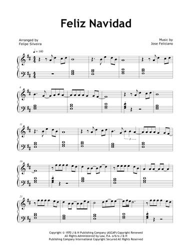Feliz Navidad (arr. Felipe Silveira)