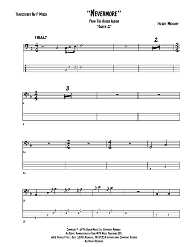 Nevermore (arr. P Welsh)