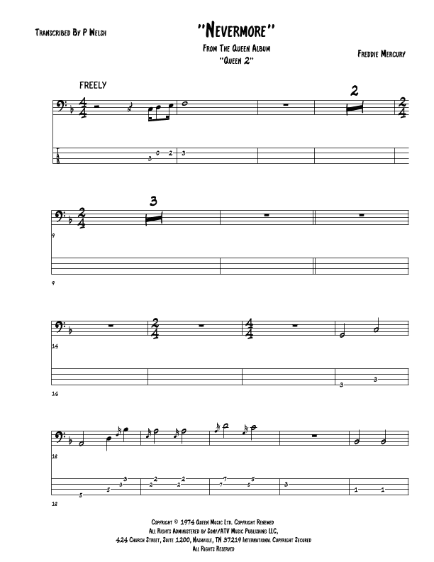 Nevermore (arr. P Welsh)