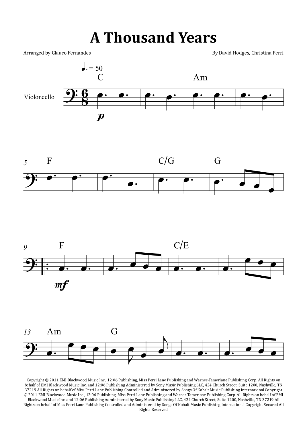 A Thousand Years (arr. Glauco Fernandes)