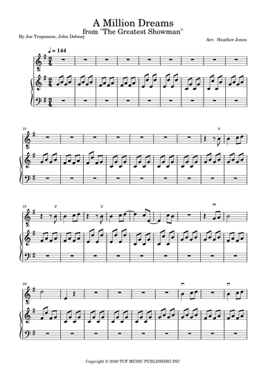 A Million Dreams (arr. Heather Jones)