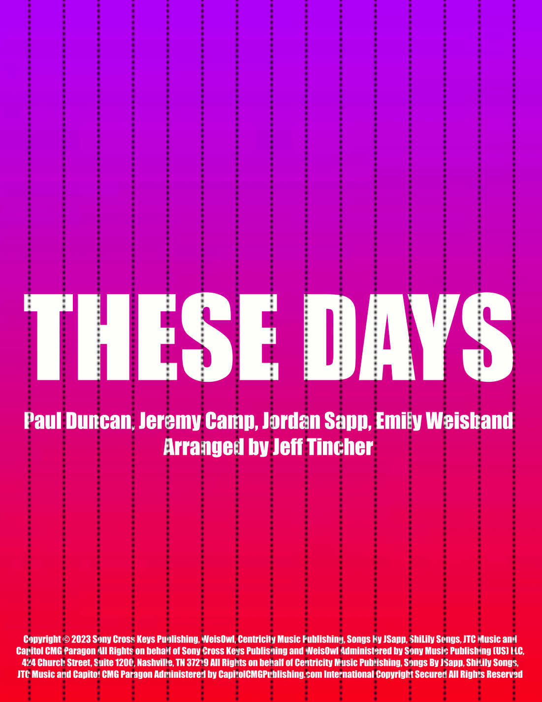 These Days (arr. Jeff Tincher)