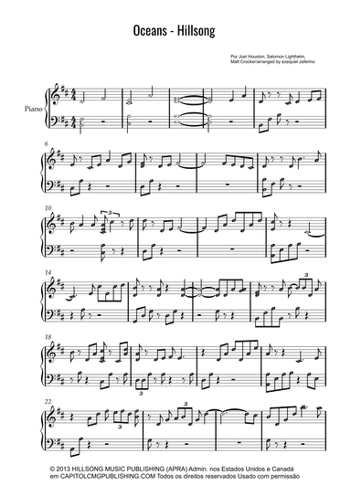 Oceans (where Feet May Fail) (arr. by ezequiel zeferino)