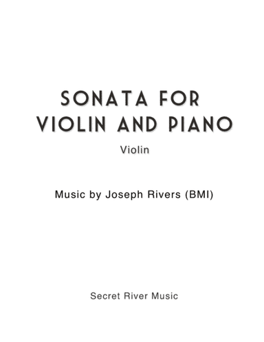 Sonata for Violin and Piano - Violin Part