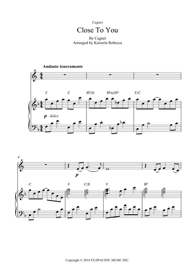 Close To You (arr. Kaiserin Rebecca)
